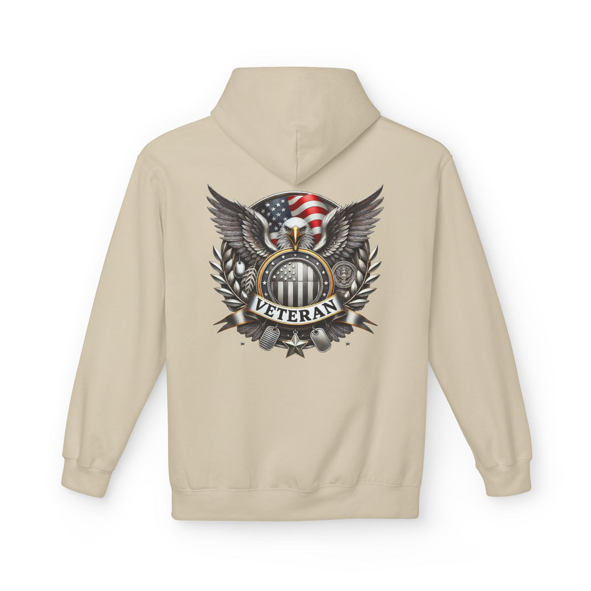 American Flag Eagle Veteran Hoodie | Patriotic Military Emblem
