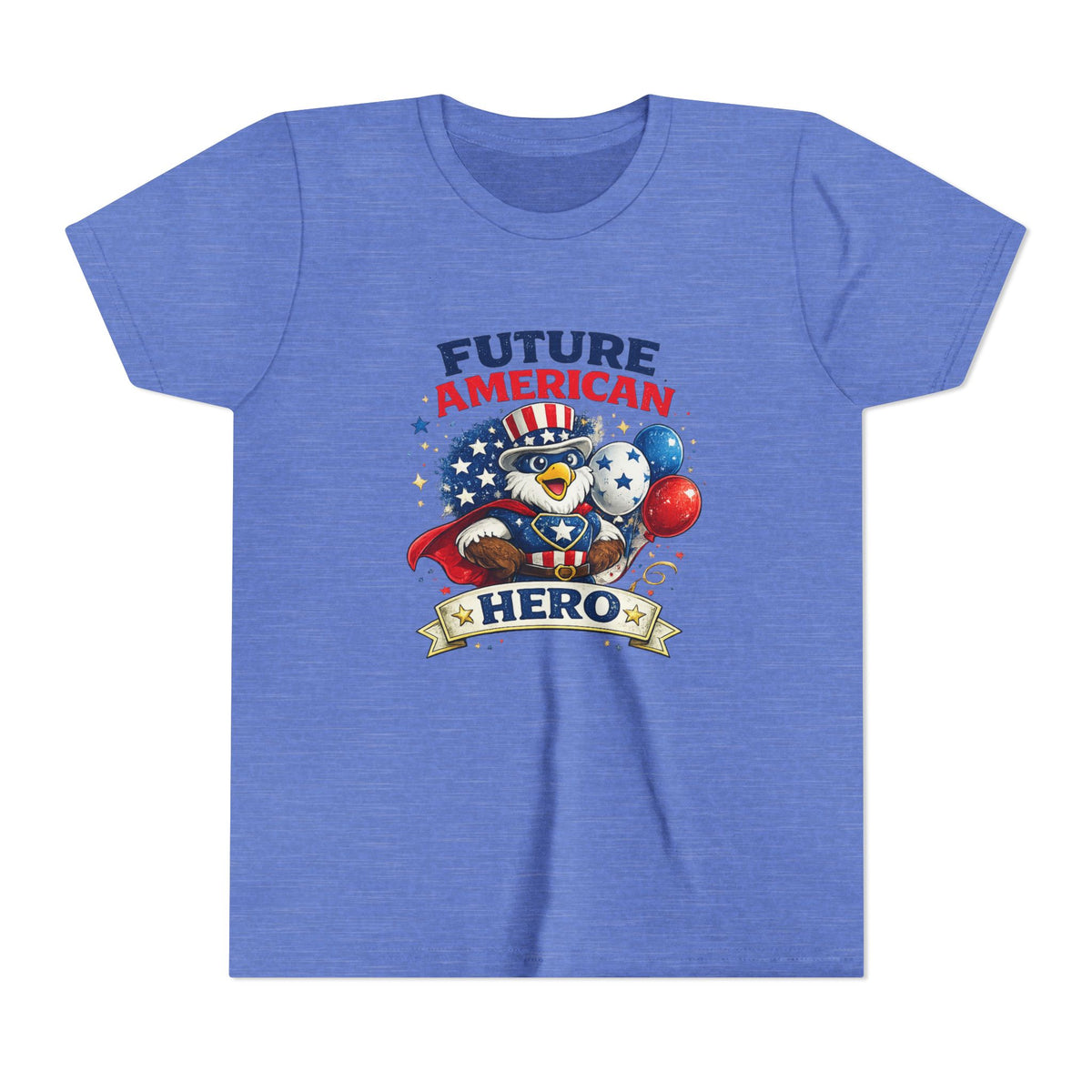 Future American Hero Youth Tee | Patriotic Eagle, Stars & Balloons