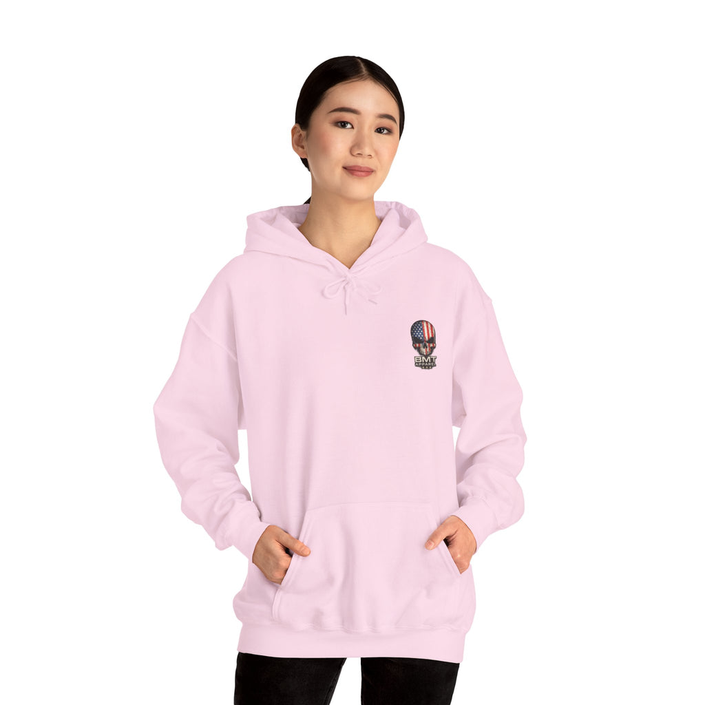 American Flag Skull Hoodie | BMT Apparel patriotic skull sweatshirt