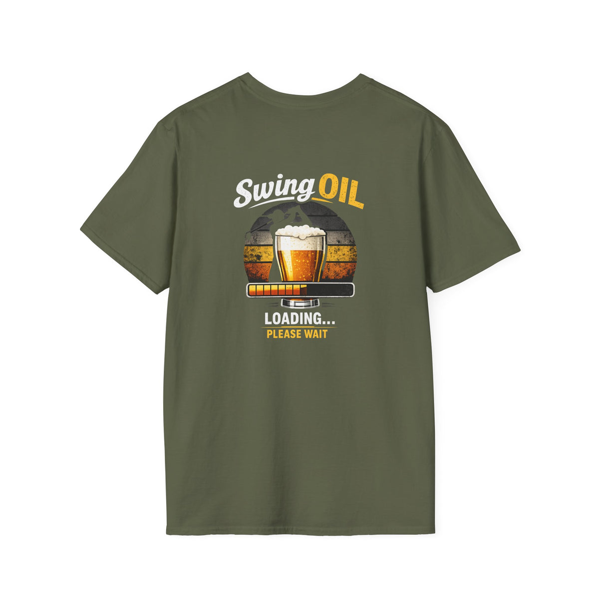 Swing Oil Company T-Shirt | Vintage Brewery Logo, Beer Glass Illustration