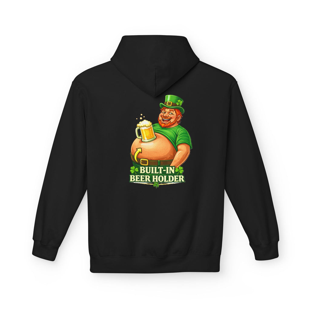 Built-In Beer Holder Hoodie | St. Patrick's Day Leprechaun Beer Belly Design