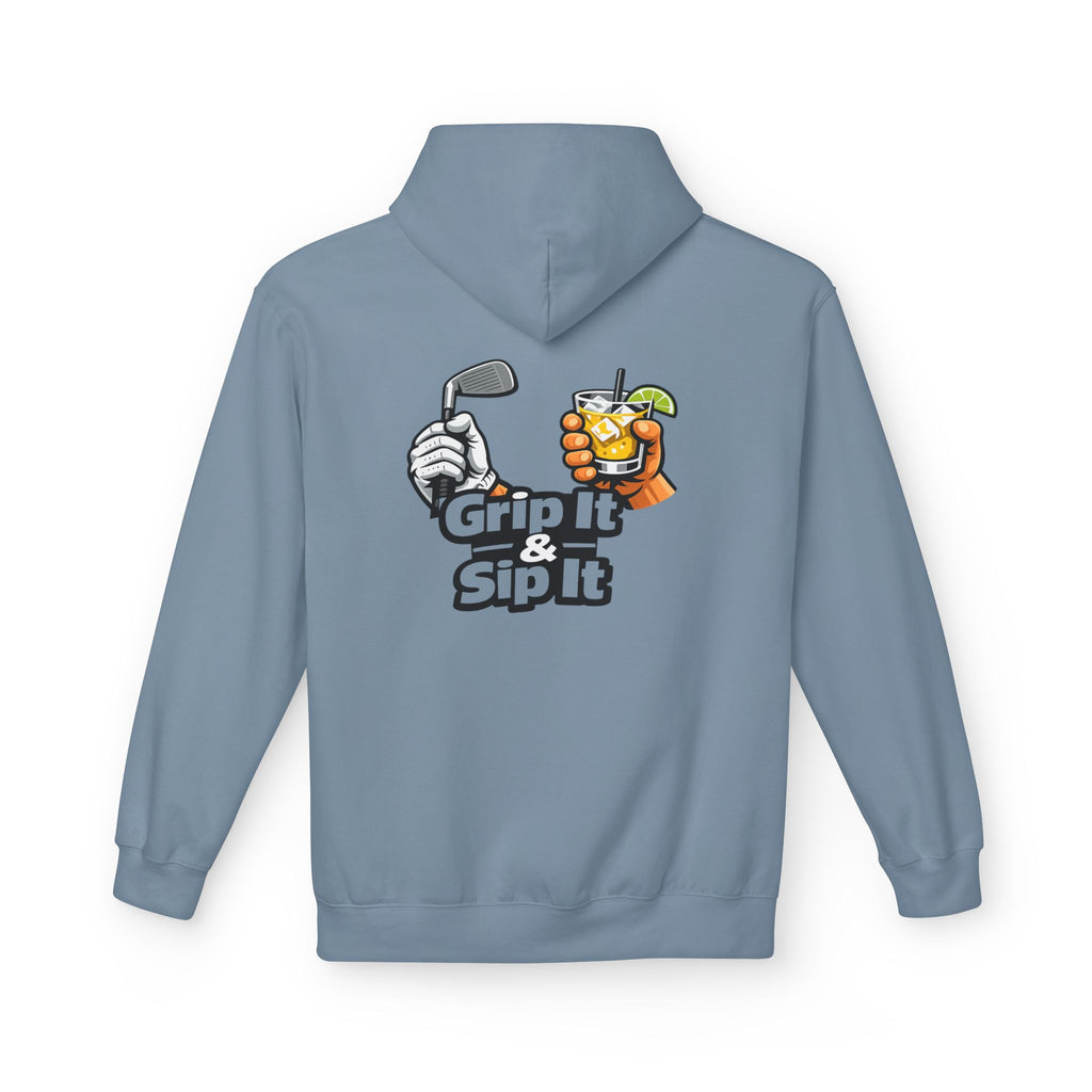 Grip It & Sip It Golf Hoodie | Golf Club and Cocktail Design