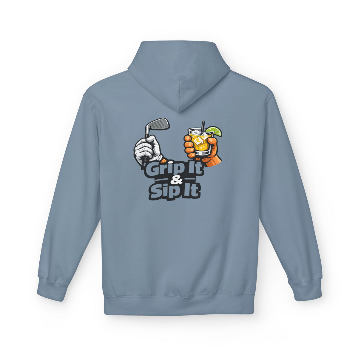 Grip It & Sip It Golf Hoodie | Golf Club and Cocktail Design