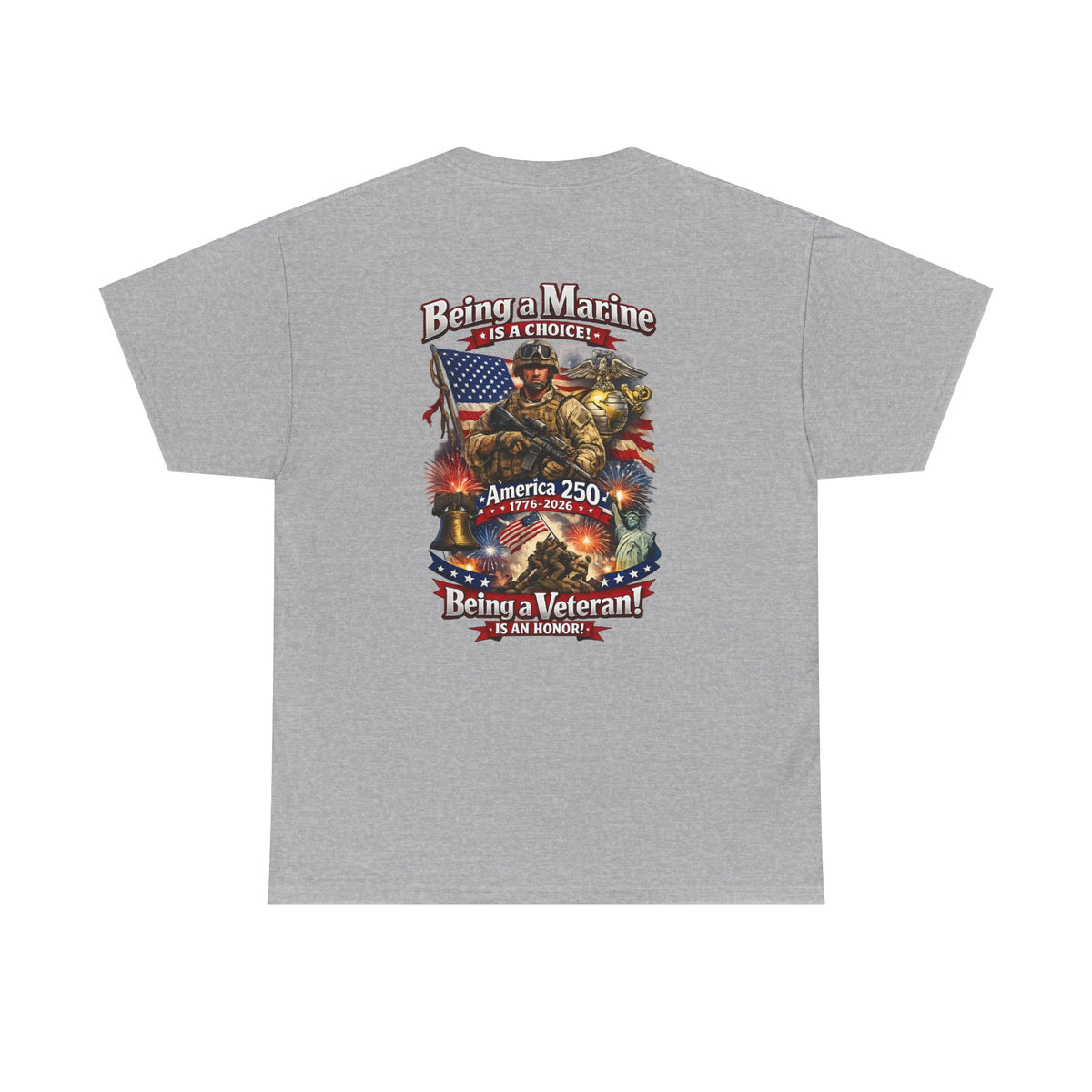 Being a Marine Veteran T-Shirt | Patriotic American Flag Military Tee