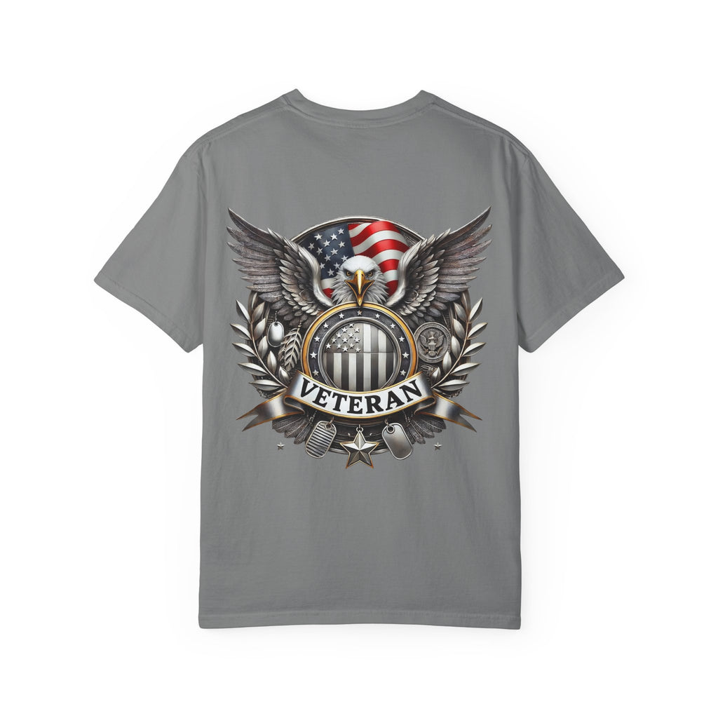 American Flag Eagle Veteran T-shirt | Military Emblem Tee