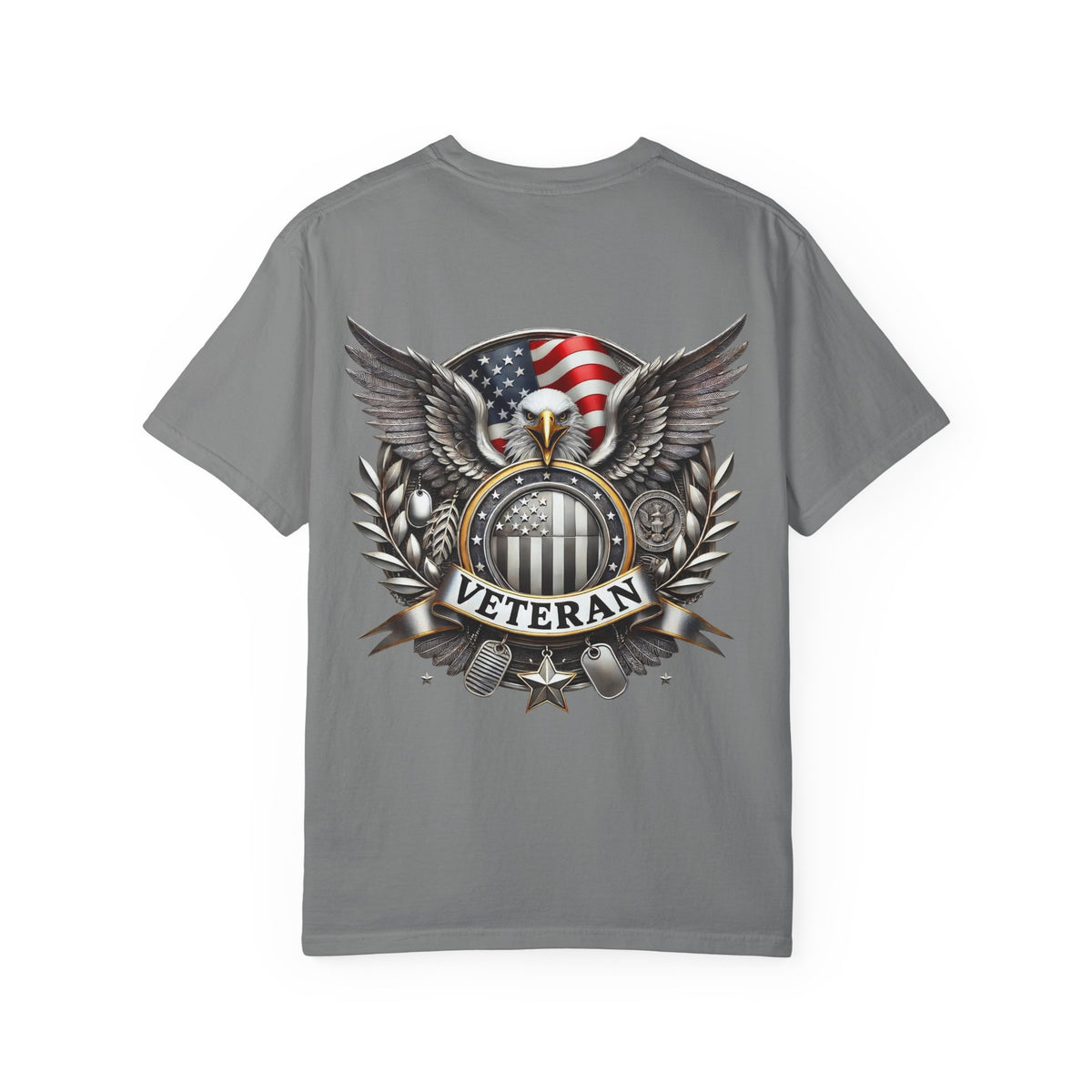 American Flag Eagle Veteran T-shirt | Military Emblem Tee