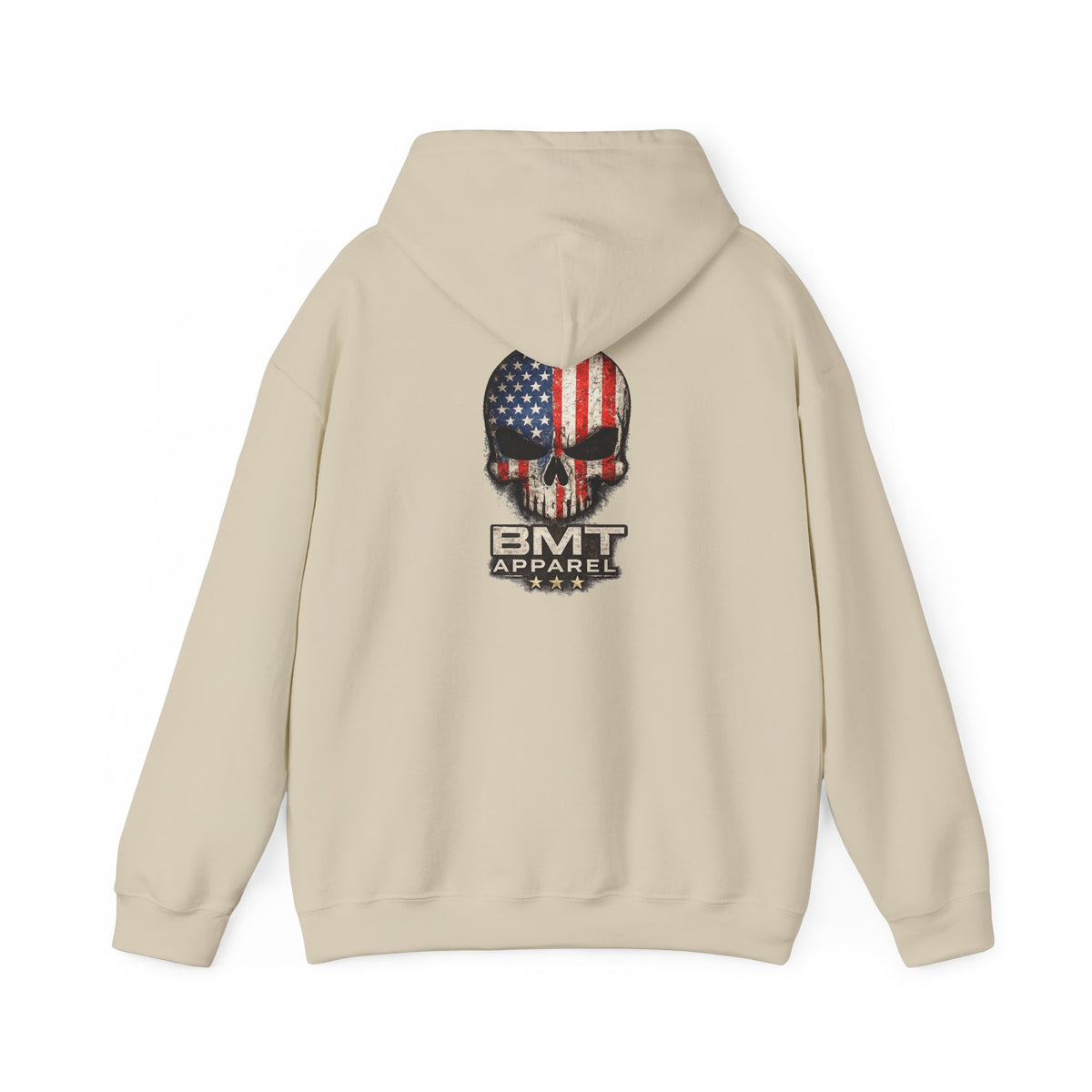 American Flag Skull Hoodie | BMT Apparel patriotic skull sweatshirt
