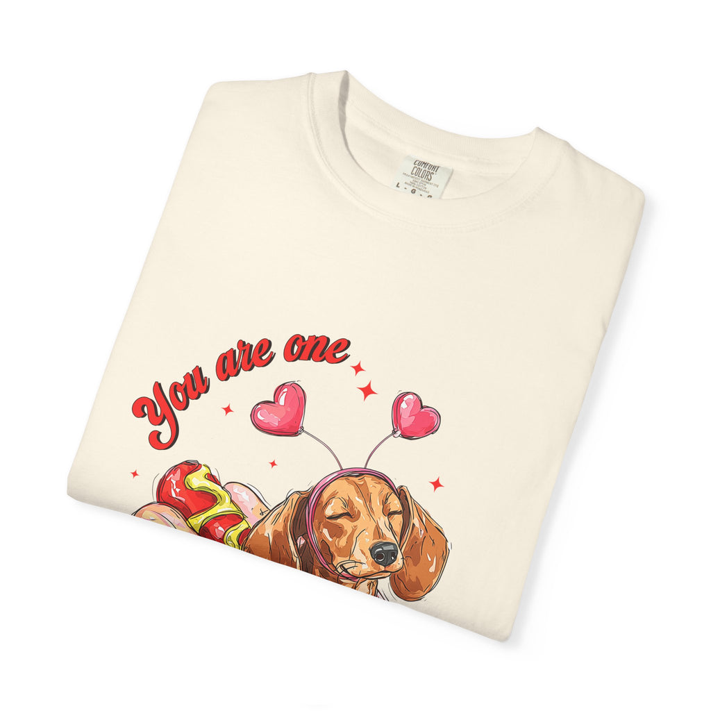 You Are One Hot Dog T-Shirt — Cute Dachshund Valentine Graphic Tee