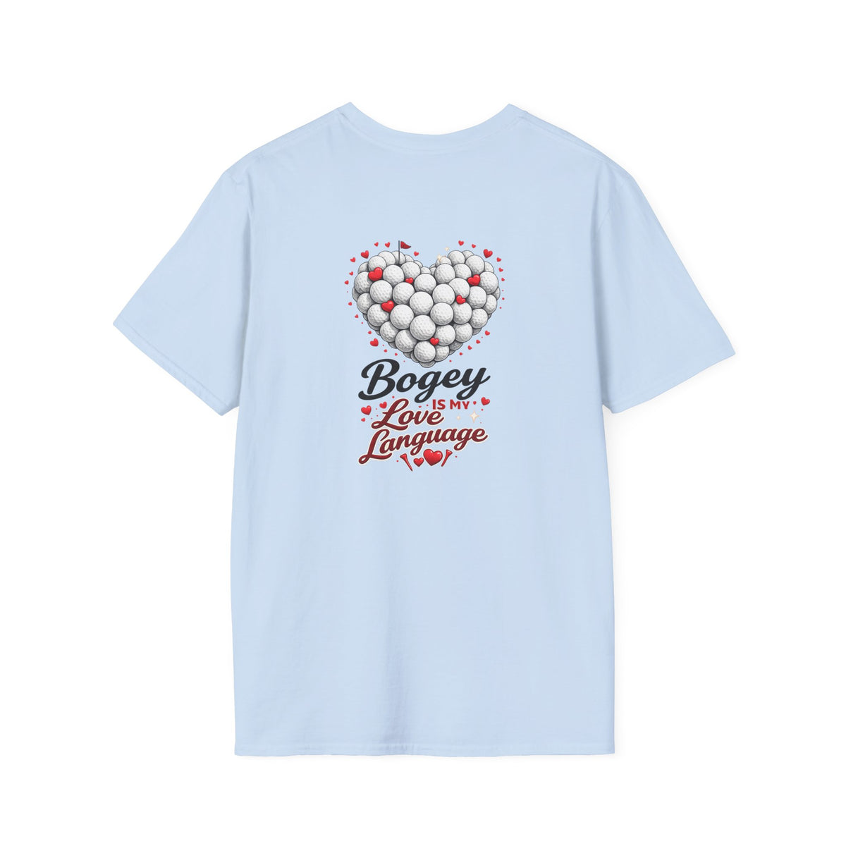 Bogey Is My Love Language T-Shirt | Golf Ball Heart, Golf Humor