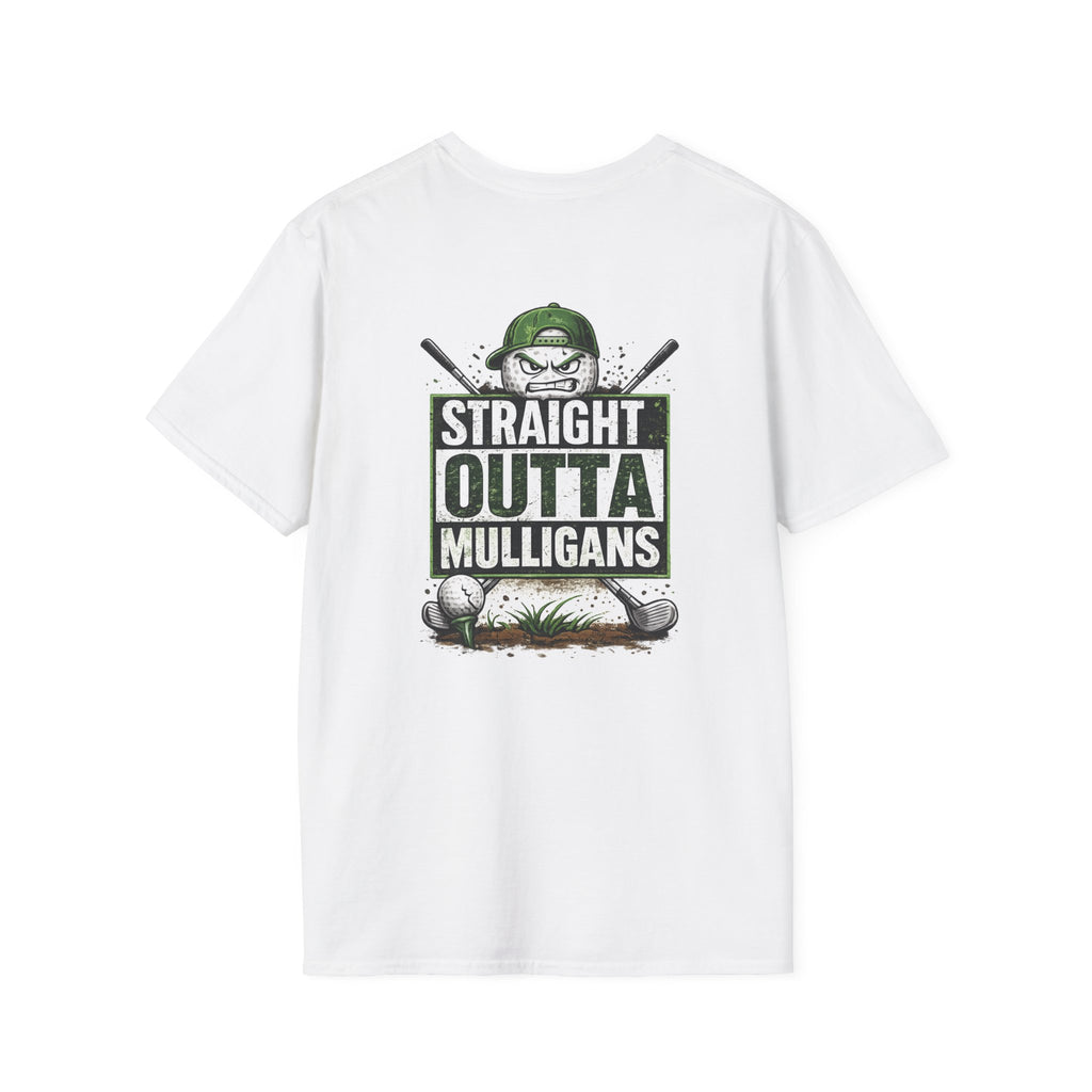 Straight Outta Mulligans T-Shirt | Golf Mulligan Funny Golfing Tee