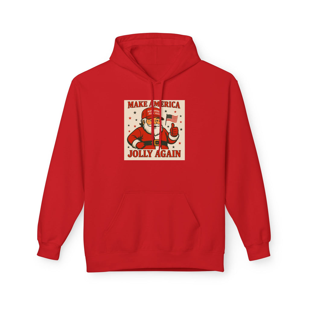 Make America Jolly Again Hoodie — Retro Santa Christmas Pullover