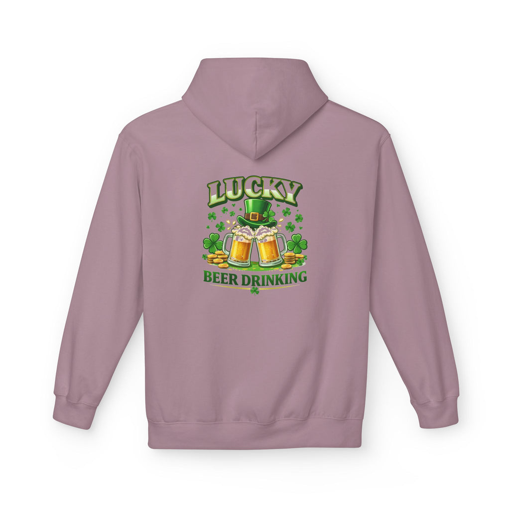 Hoodie — "Lucky Beer Drinking" St. Patrick's Day Shamrock Sweatshirt