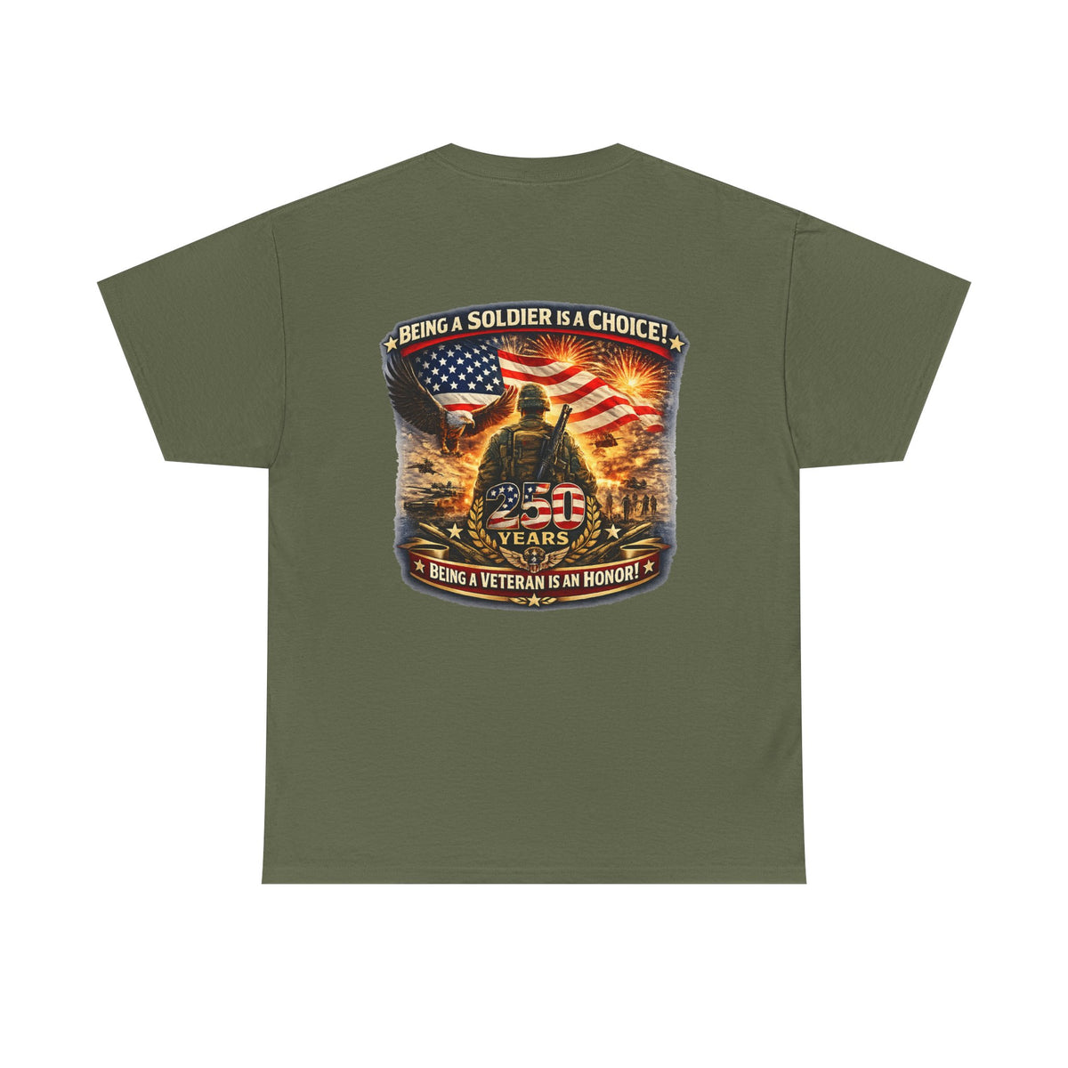 Being a Soldier Is a Choice Veteran Memorial T-Shirt | Military Patriotic USA Flag
