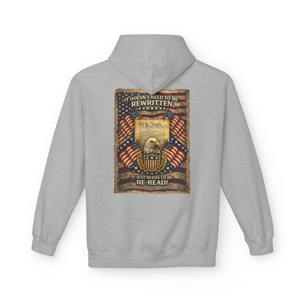 Constitution & Bald Eagle Hoodie | Patriotic American Flag, Historical Document Design