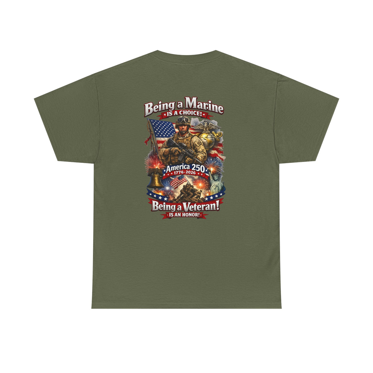 Being a Marine Veteran T-Shirt | Patriotic American Flag Military Tee