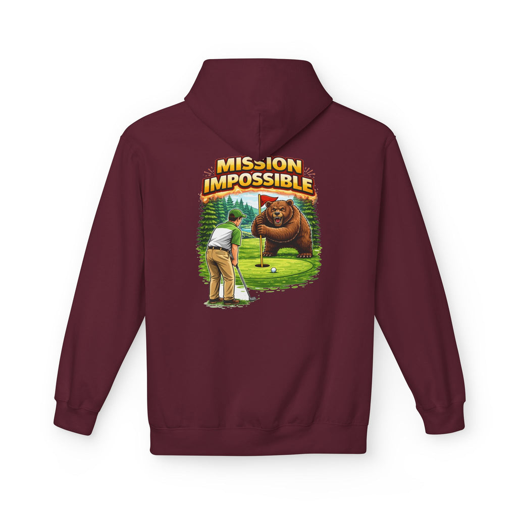 Mission Impossible Bear Golf Hoodie | Humorous Golf Illustration