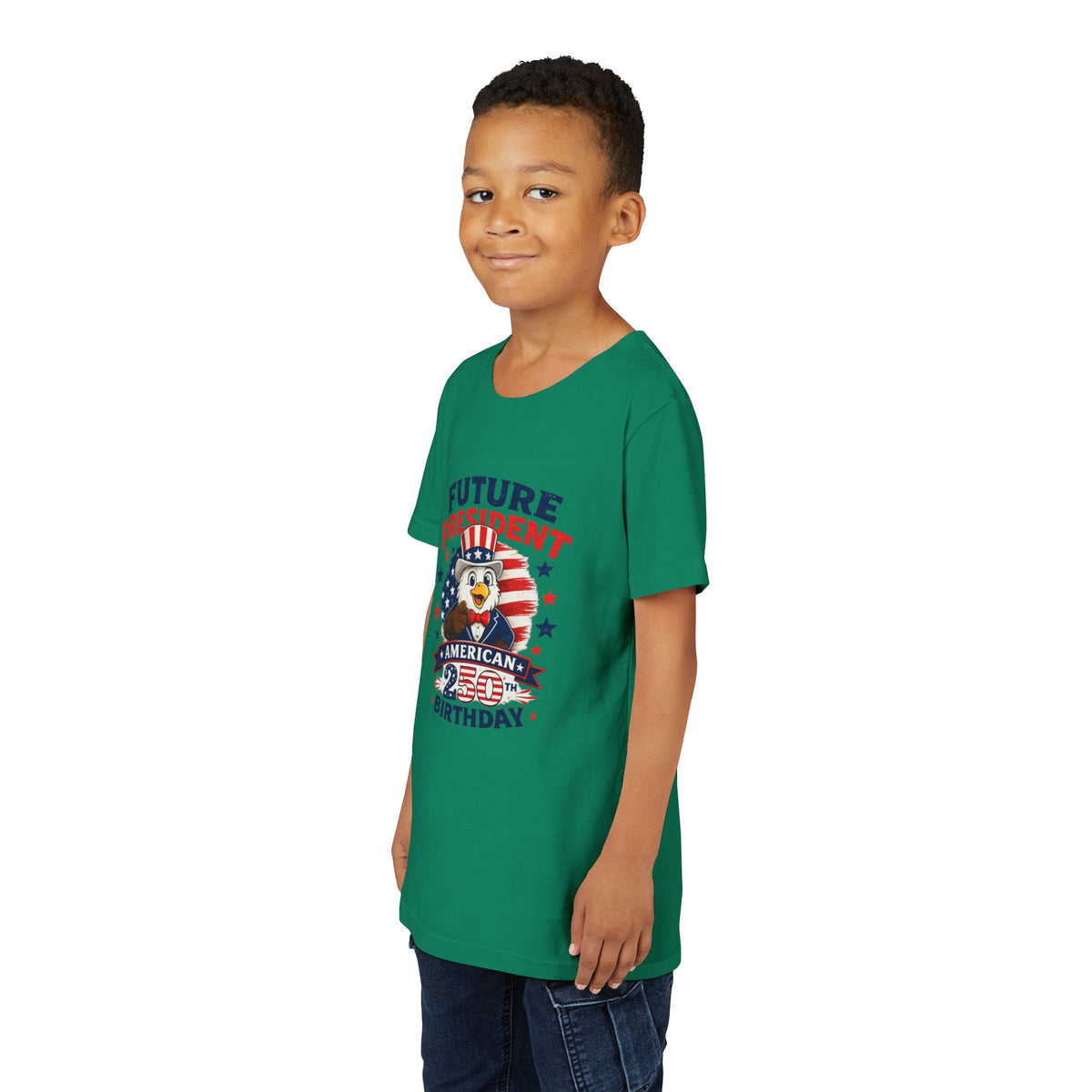 Future President Eagle Youth Tee | American 250th Birthday Patriotic Shirt