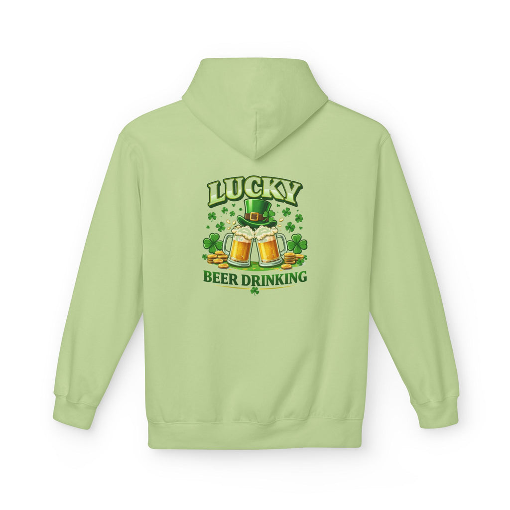 Hoodie — "Lucky Beer Drinking" St. Patrick's Day Shamrock Sweatshirt