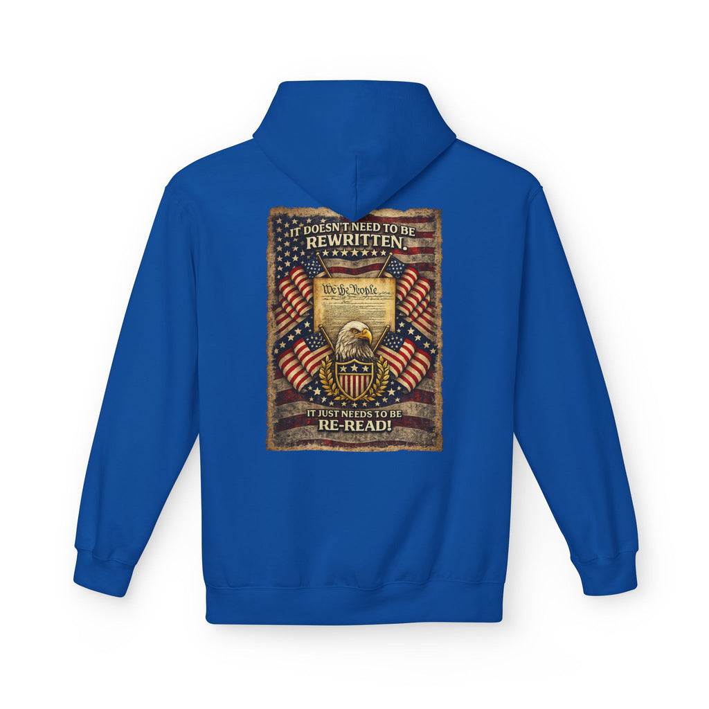 Constitution & Bald Eagle Hoodie | Patriotic American Flag, Historical Document Design