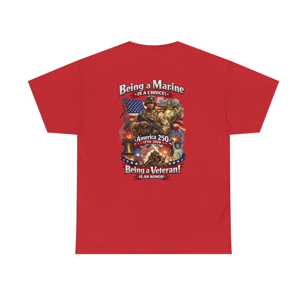 Being a Marine Veteran T-Shirt | Patriotic American Flag Military Tee