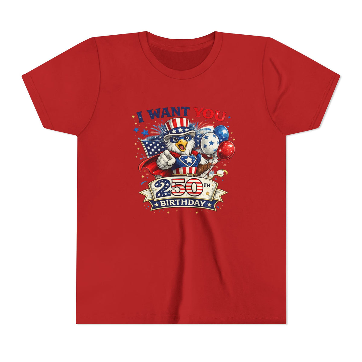 I Want You Eagle 250th Birthday Youth Tee | Patriotic Independence Day