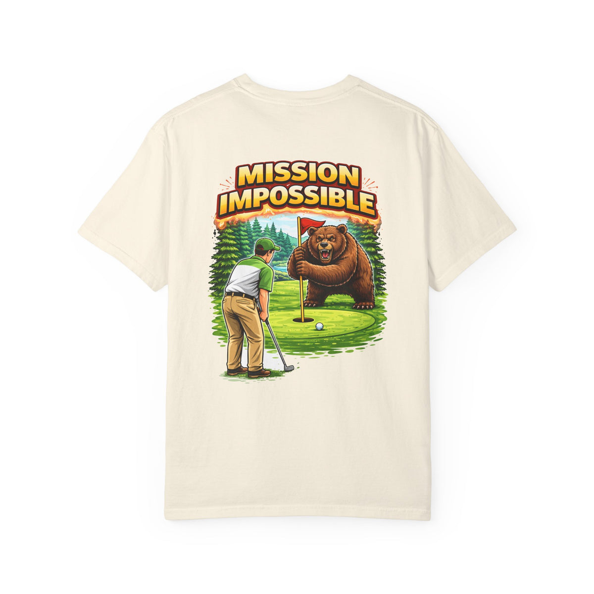 Mission Impossible golfing bear T-Shirt | Funny Golf Tee
