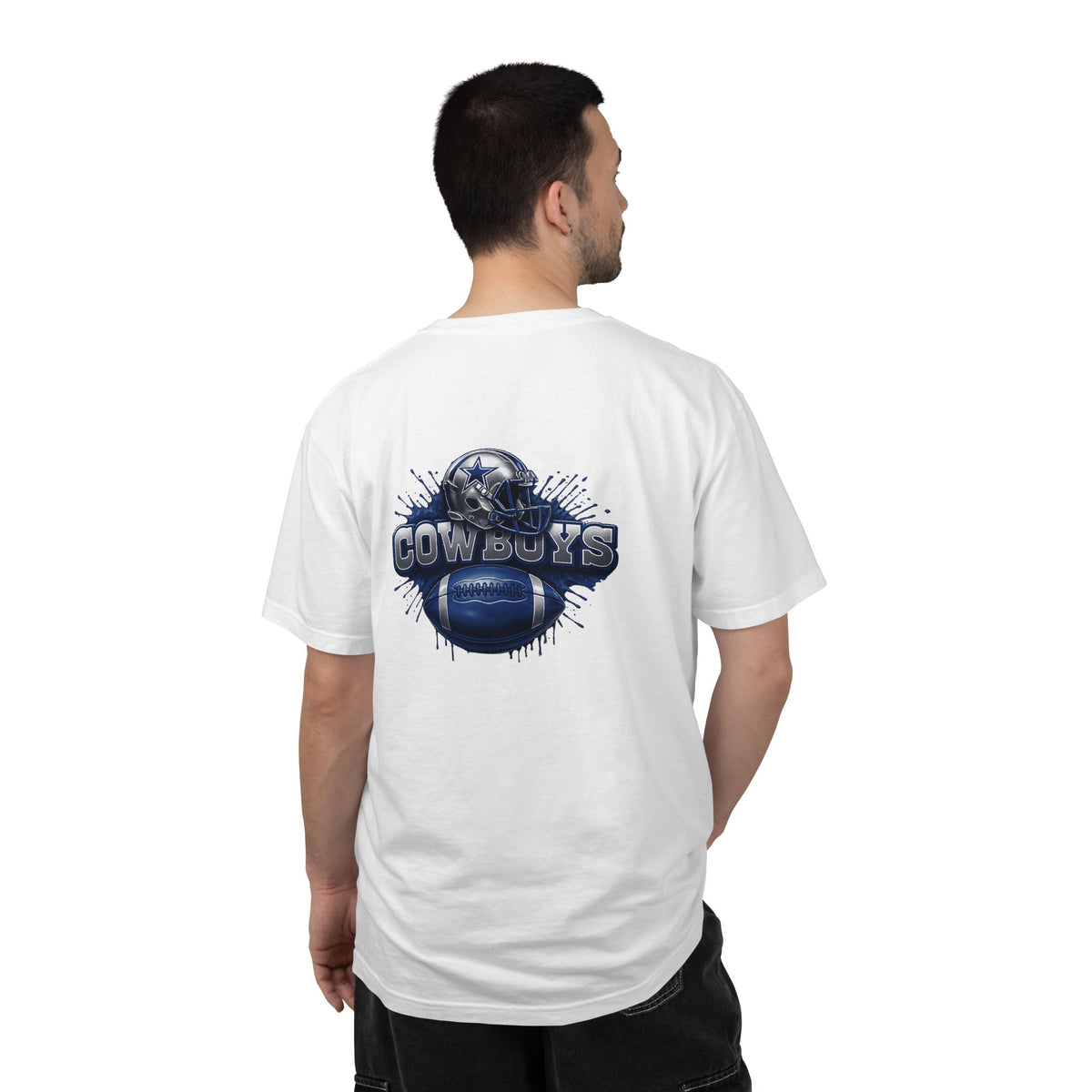 Dallas Cowboys Football T-Shirt — Team Helmet & Ball Logo Tee