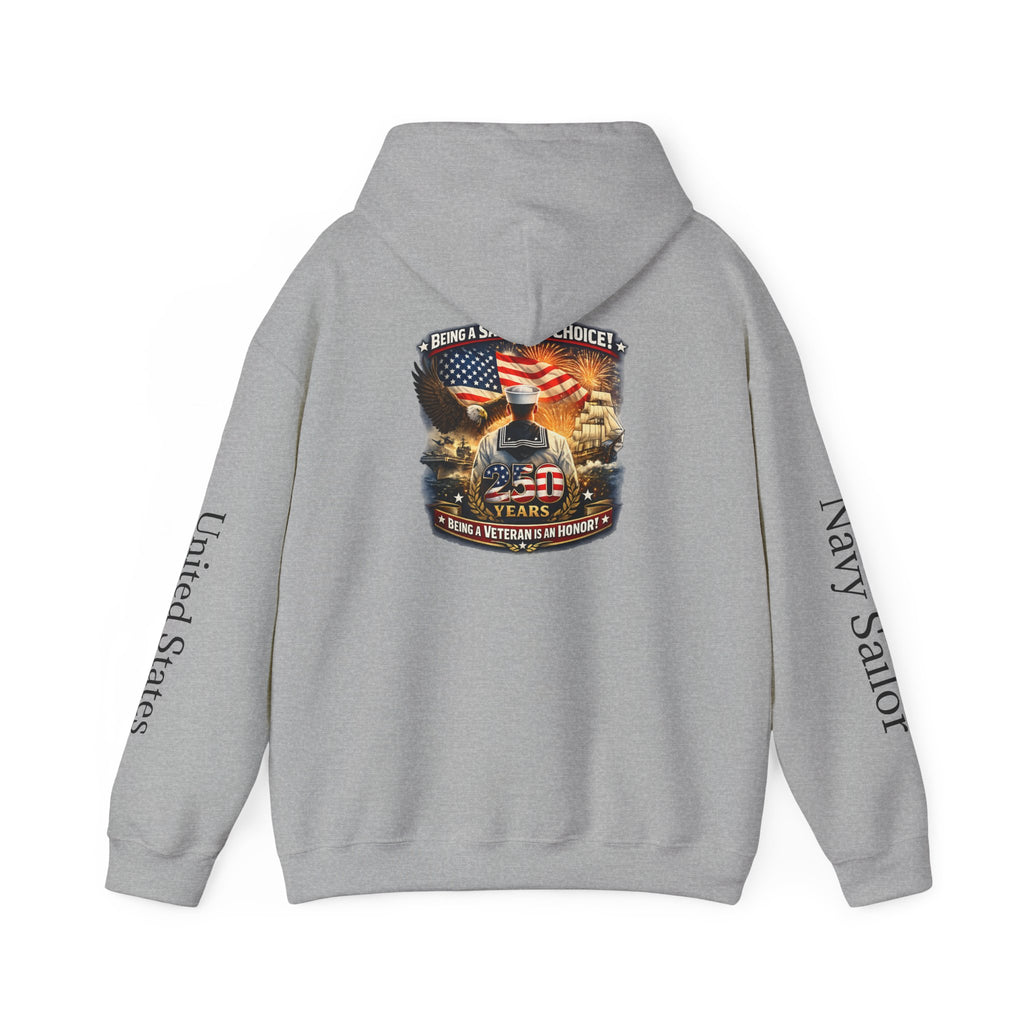 Navy Sailor American Flag Skull Hoodie | Veteran Tribute Hoodie