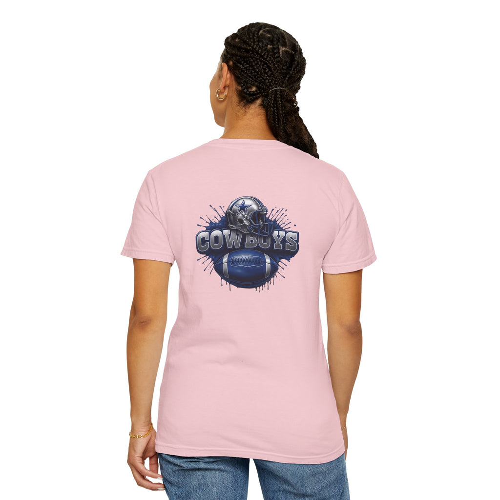 Dallas Cowboys Football T-Shirt — Team Helmet & Ball Logo Tee