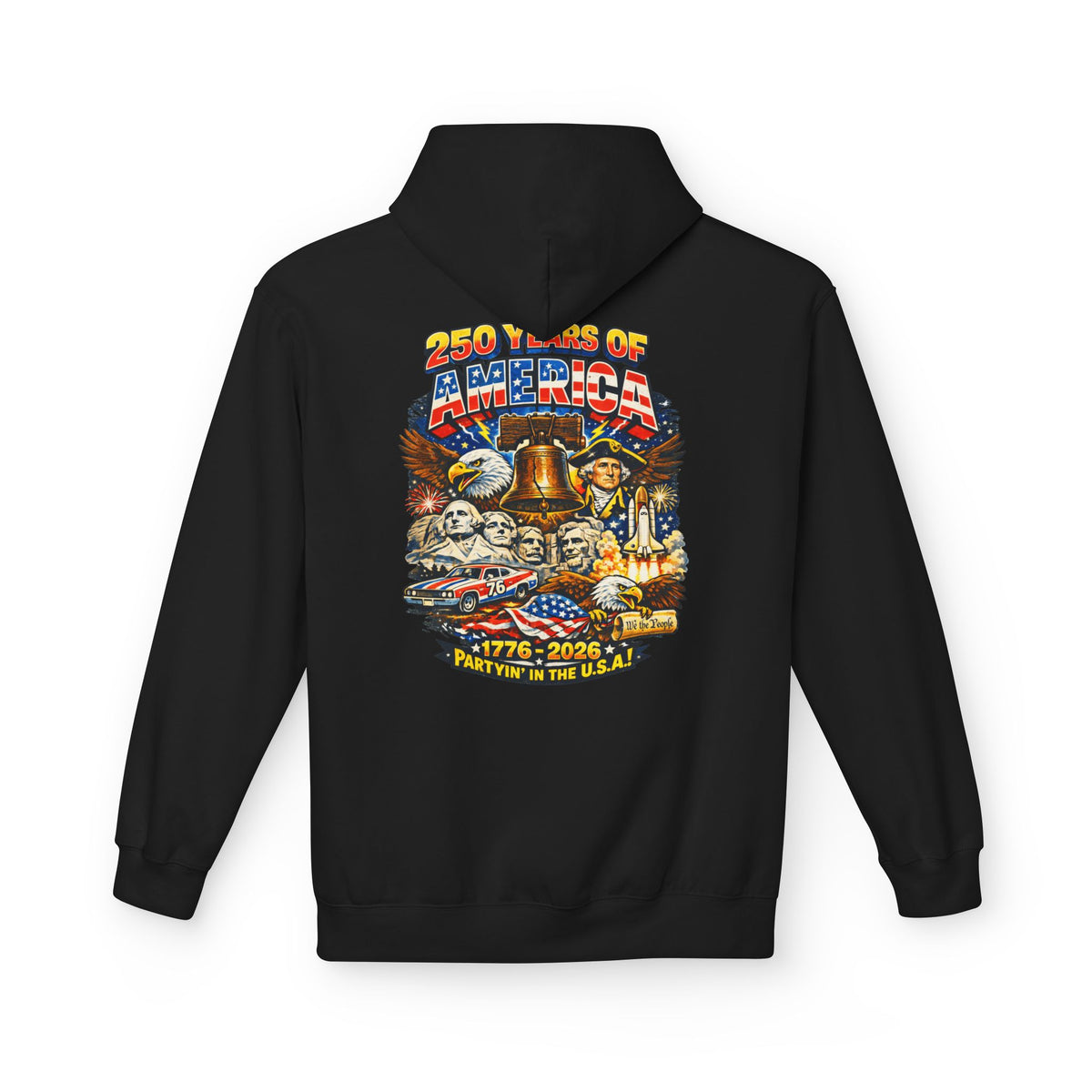 250 Years of America Hoodie | 1776-2026 Patriotic Liberty Bell Graphic