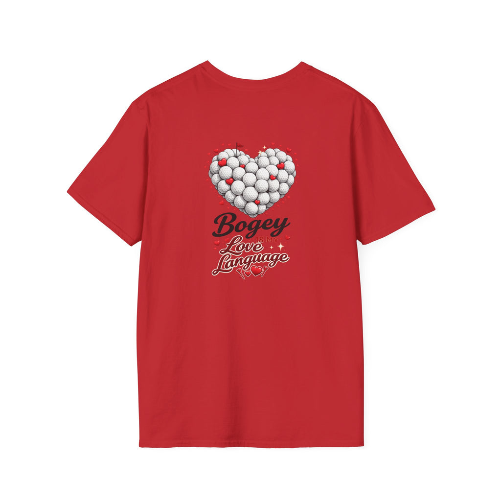 Bogey Is My Love Language T-Shirt | Golf Ball Heart, Golf Humor