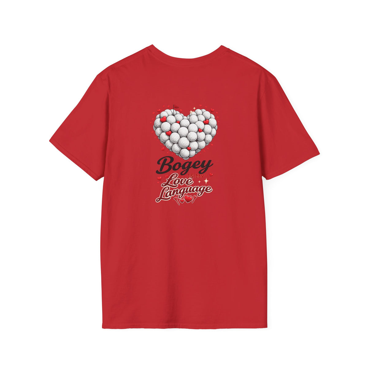 Bogey Is My Love Language T-Shirt | Golf Ball Heart, Golf Humor