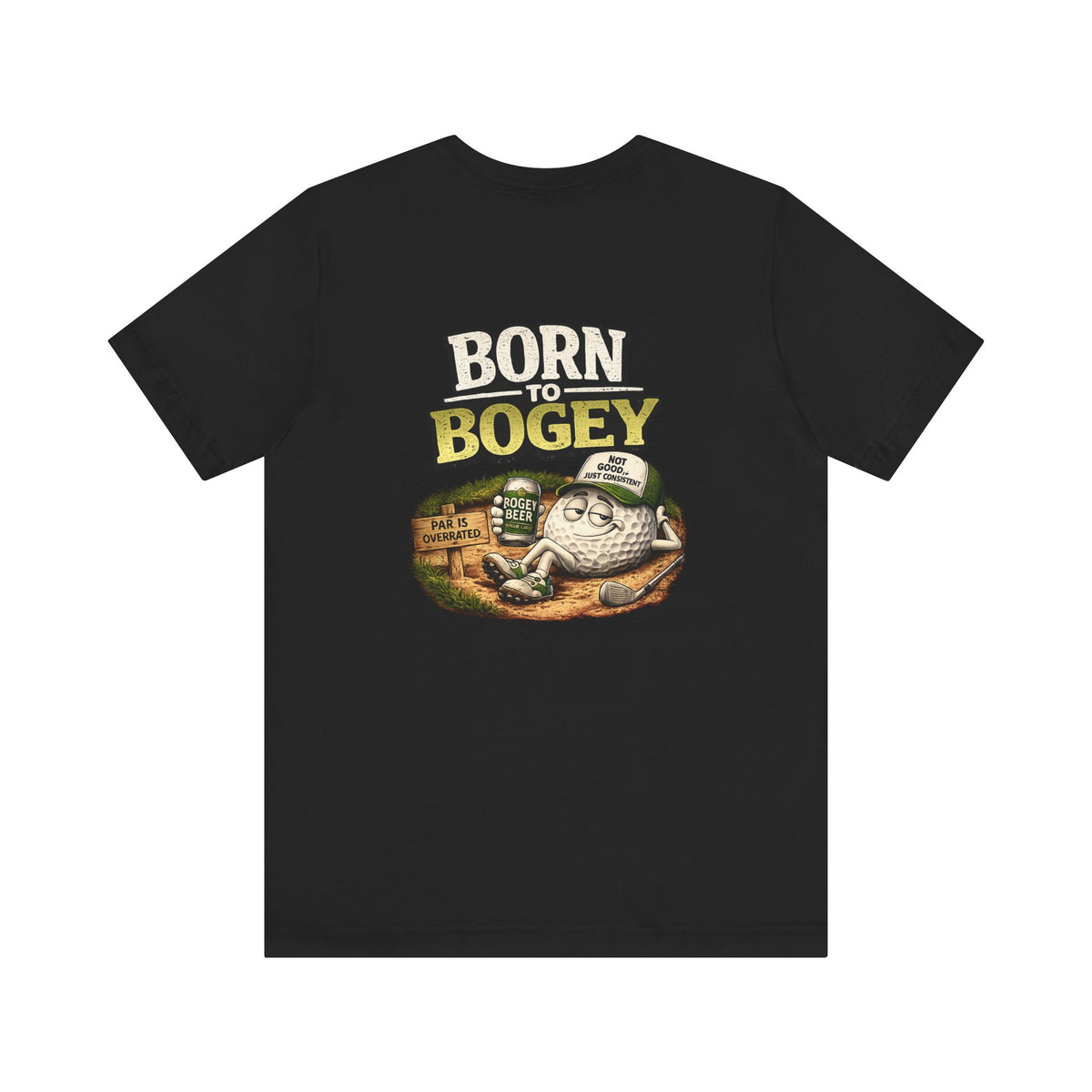 Born to Bogey T-Shirt | Golf Cartoon Logo, Back Nine Golf Club