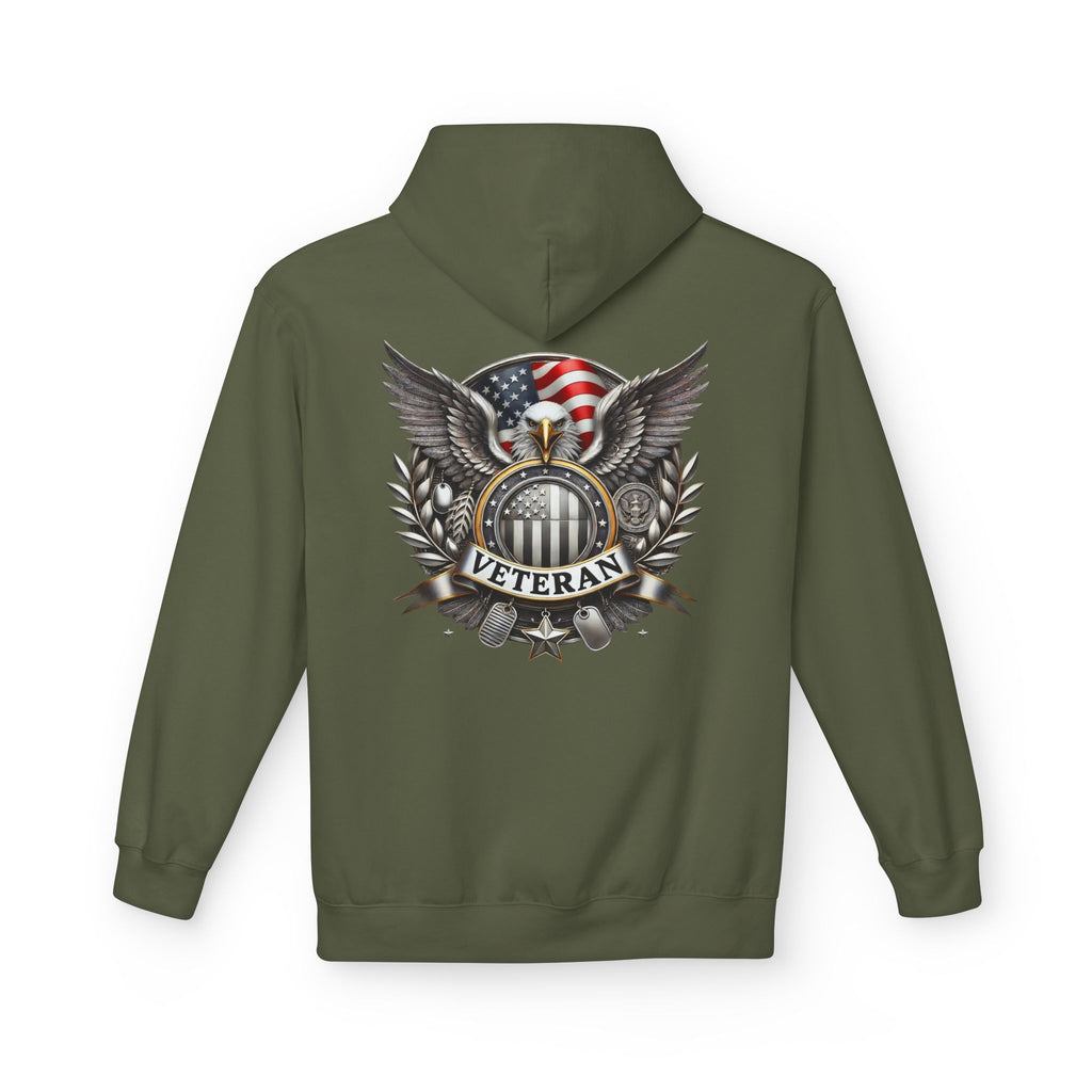 American Flag Eagle Veteran Hoodie | Patriotic Military Emblem