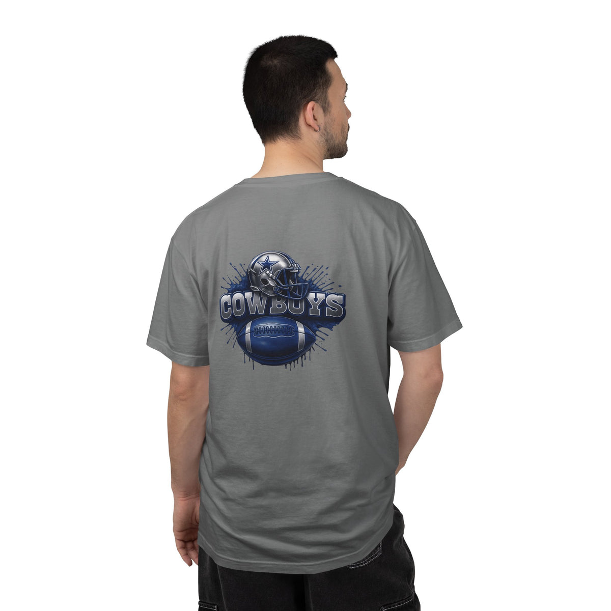 Dallas Cowboys Football T-Shirt — Team Helmet & Ball Logo Tee