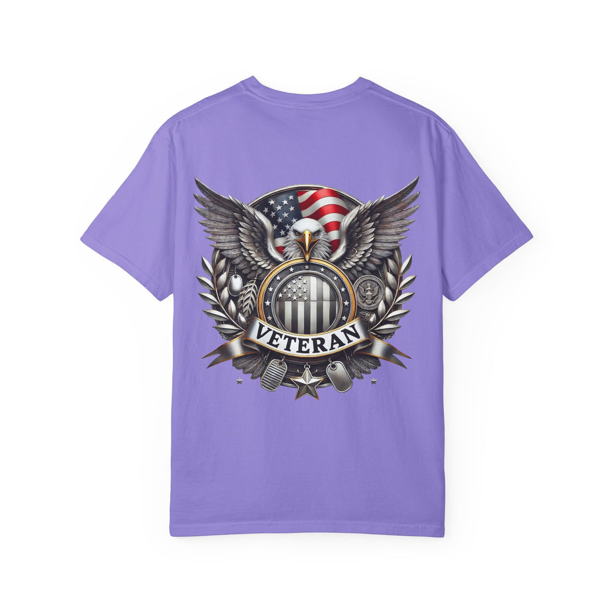 American Flag Eagle Veteran T-shirt | Military Emblem Tee