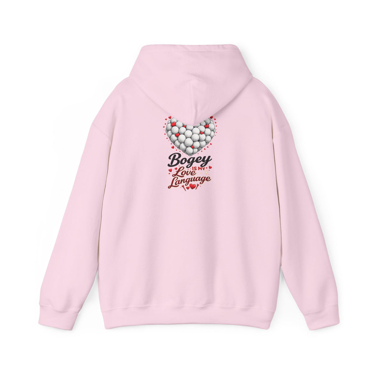 Bogey Love Language hoodie | Golf ball heart design sweatshirt
