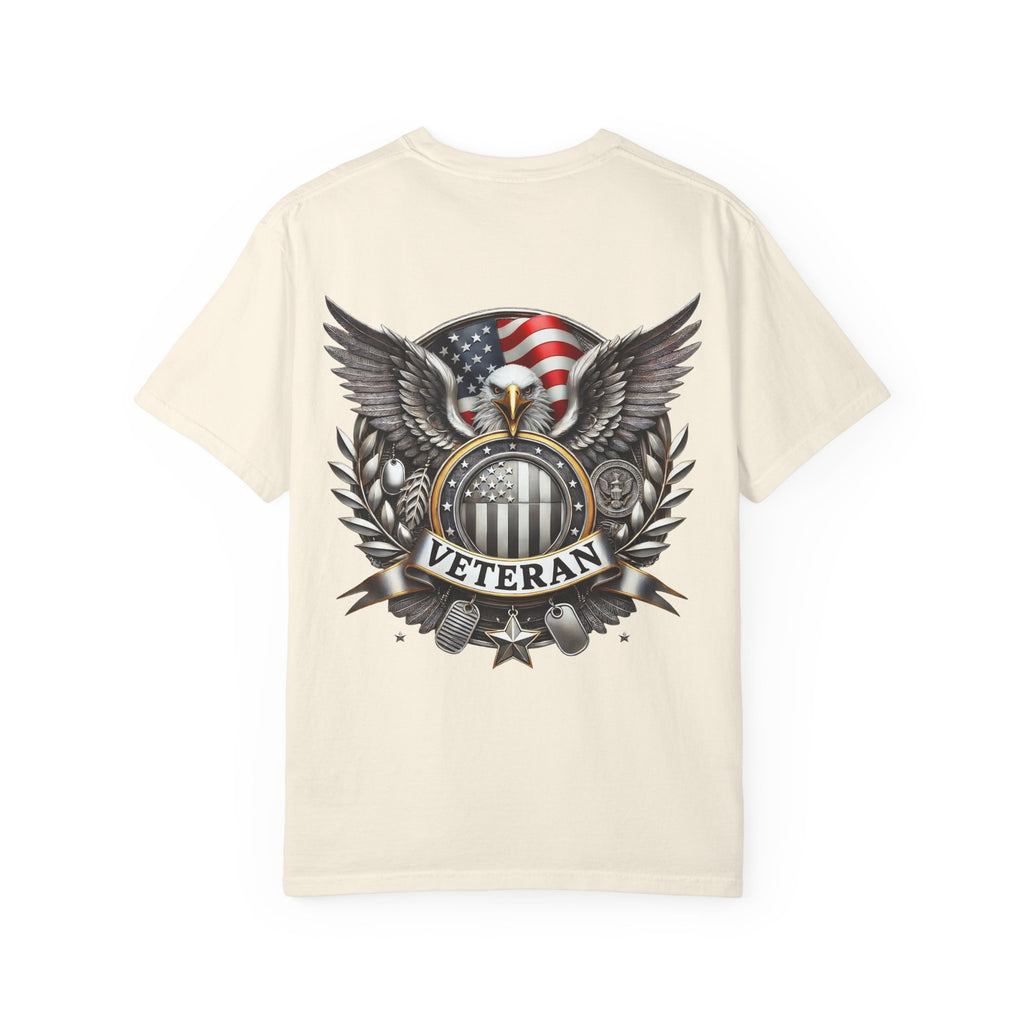 American Flag Eagle Veteran T-shirt | Military Emblem Tee