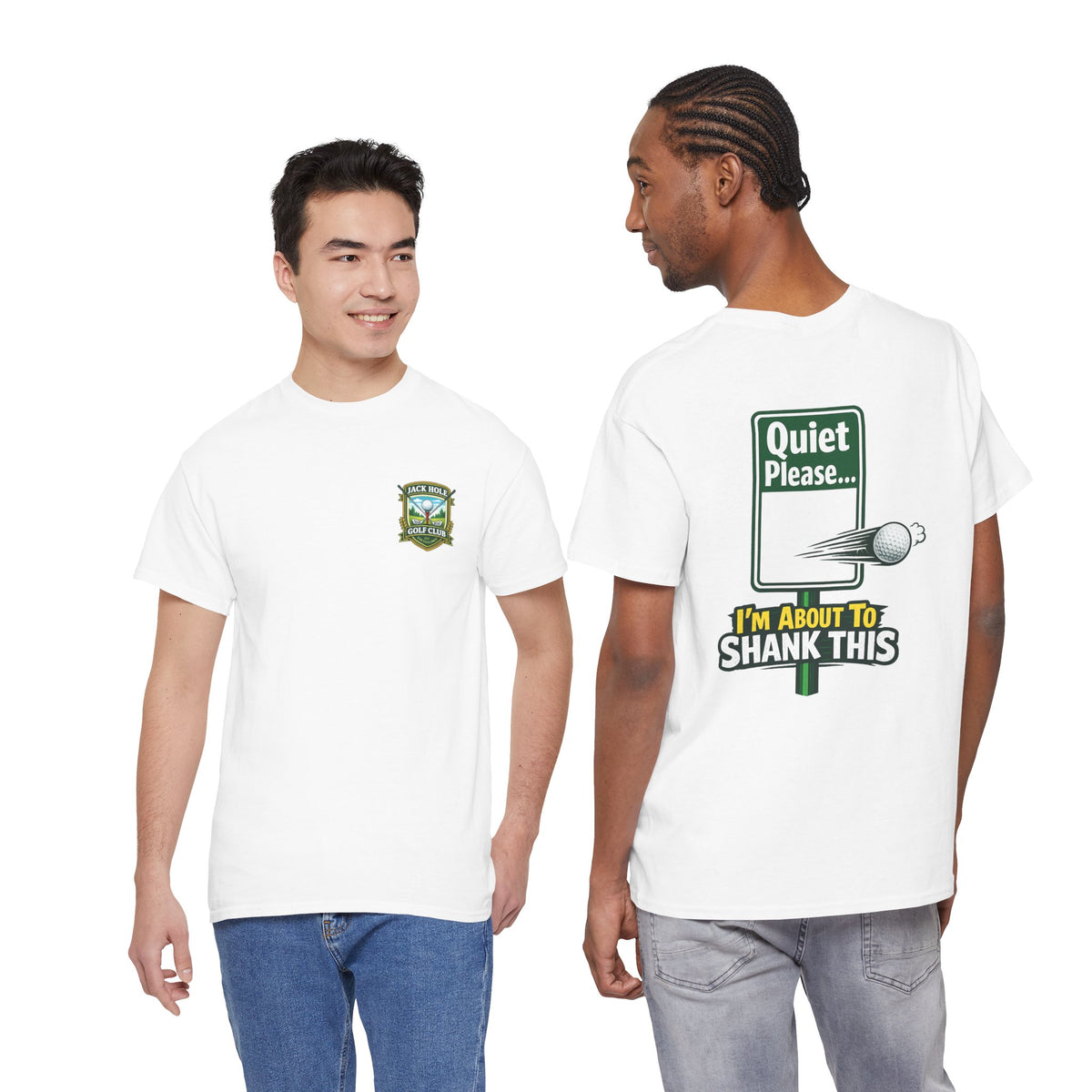 Quiet Please I'm About to Shank This Golf Ball T-Shirt | Golf Humor