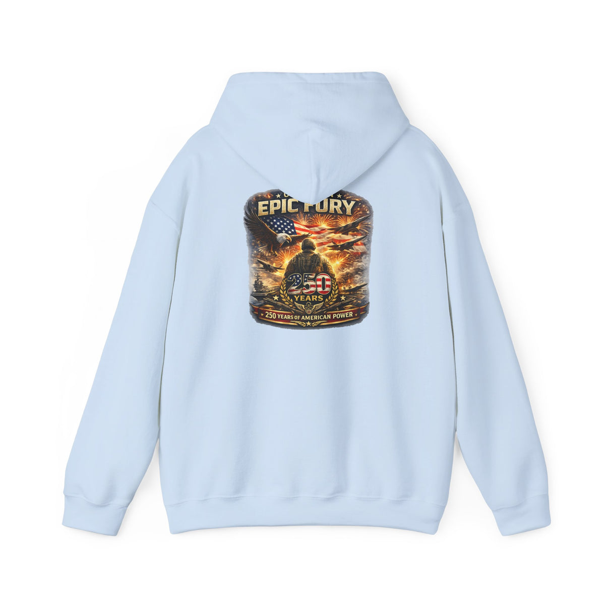 Epic Fury Soldier Helmet Hoodie | Military Memorial, American Flag