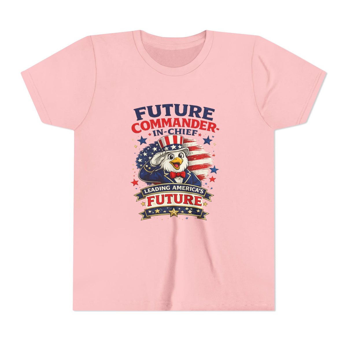 Future Commander in Chief Youth Tee | Patriotic Eagle, USA Stars Stripes
