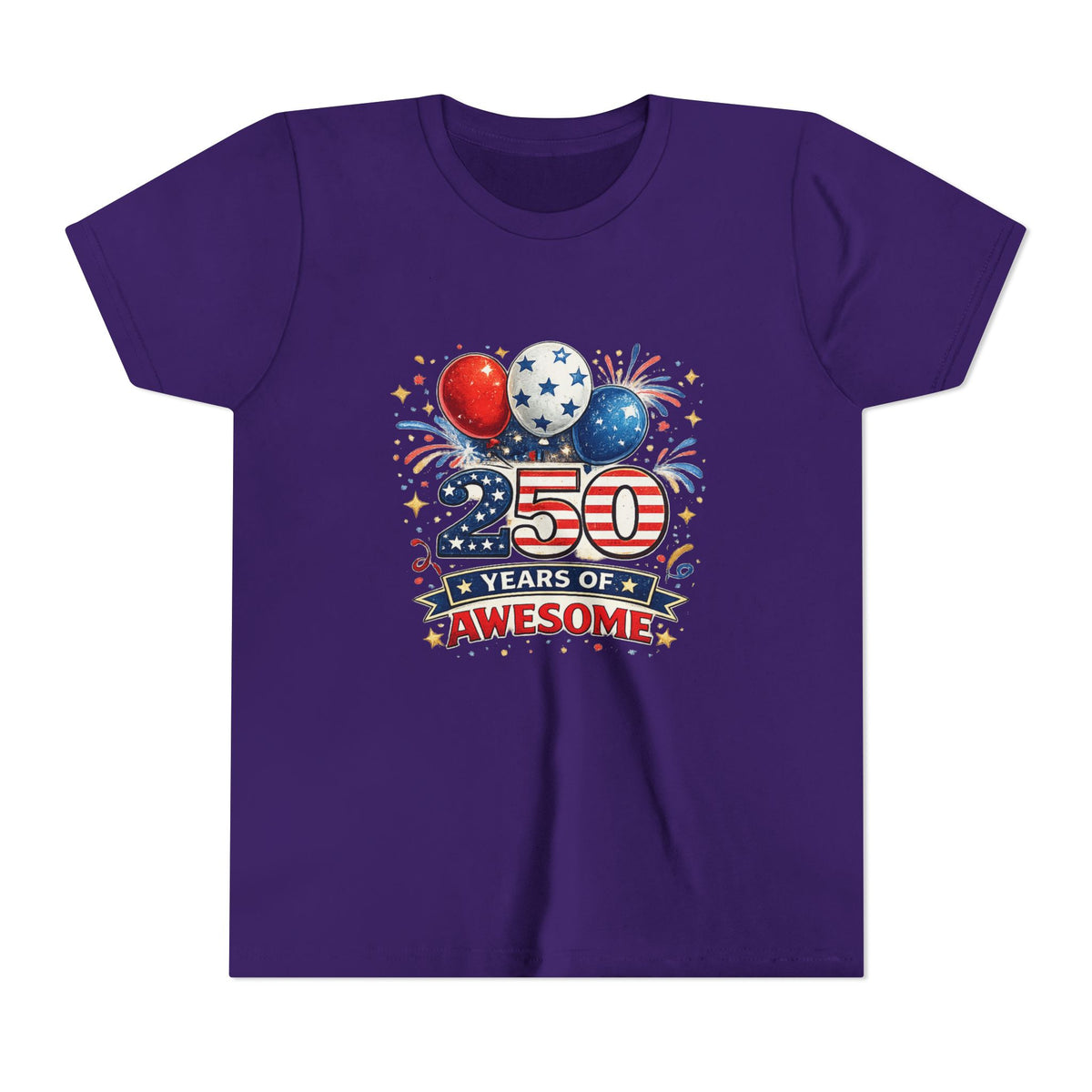 250 Years of Awesome Youth Tee | Patriotic Birthday Independence Day