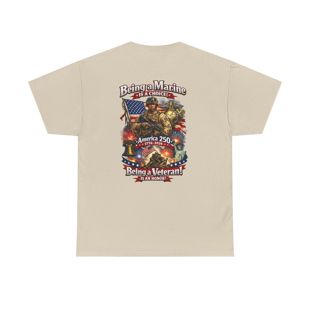 Being a Marine Veteran T-Shirt | Patriotic American Flag Military Tee