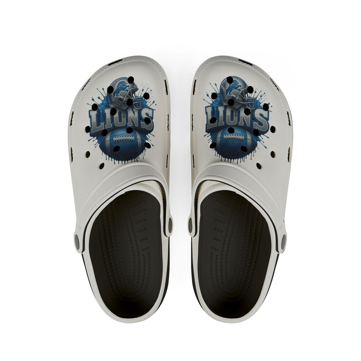 Lions Graphic EVA Foam Clogs — Lightweight Casual Slip-On Shoes