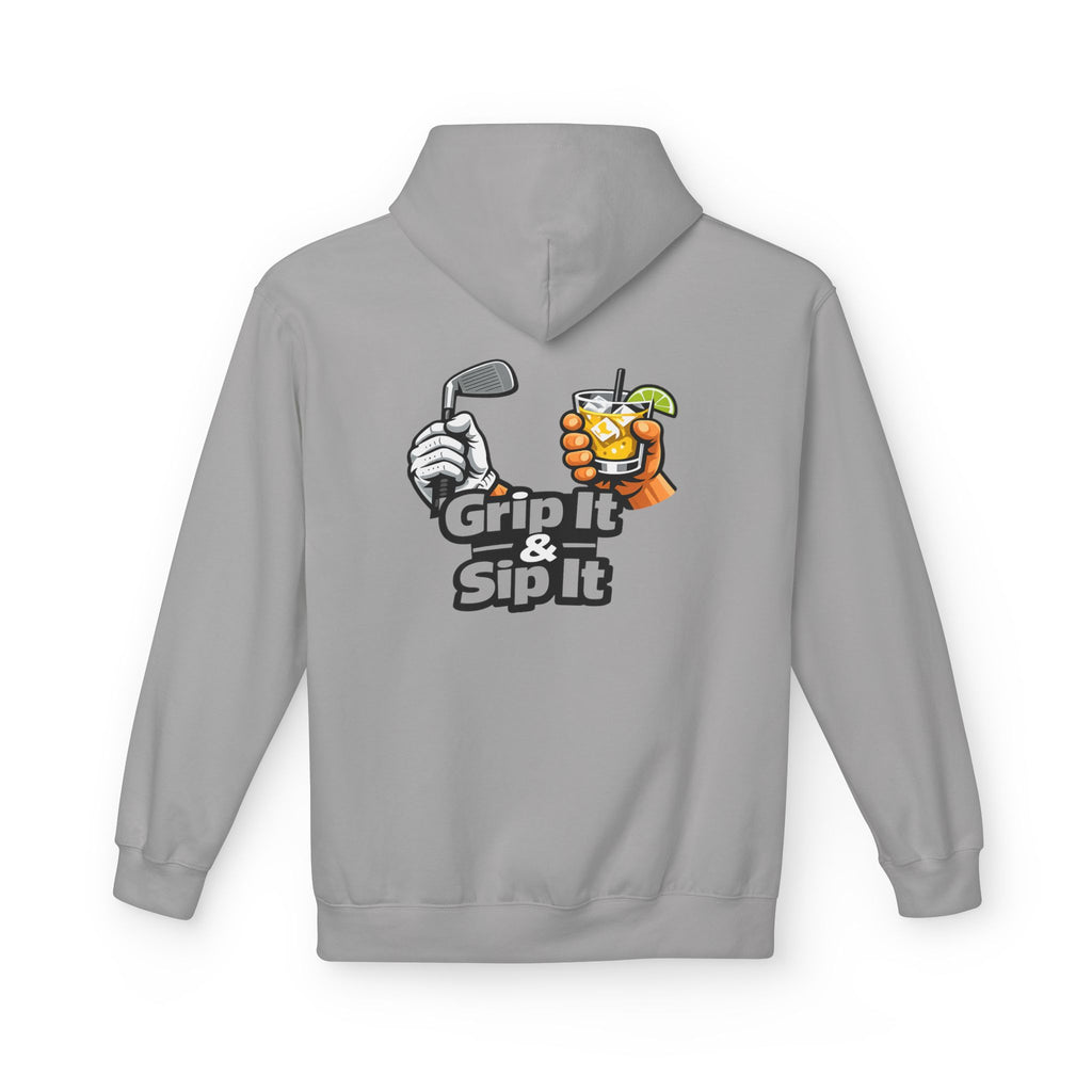 Grip It & Sip It Golf Hoodie | Golf Club and Cocktail Design