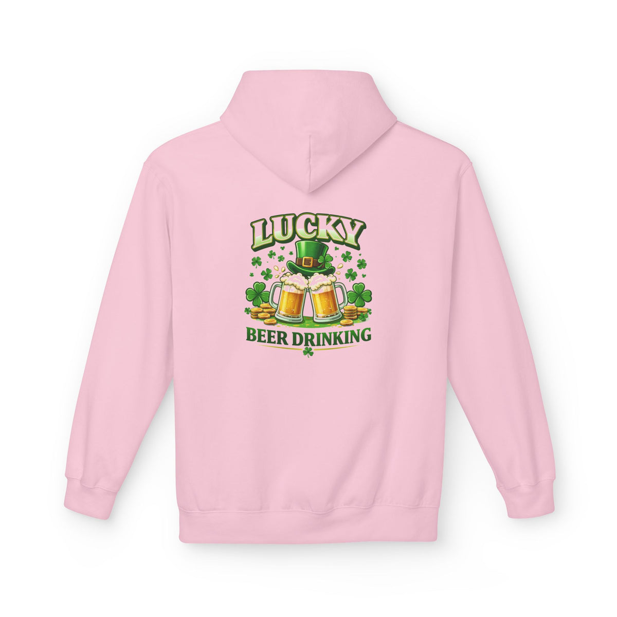 Hoodie — "Lucky Beer Drinking" St. Patrick's Day Shamrock Sweatshirt