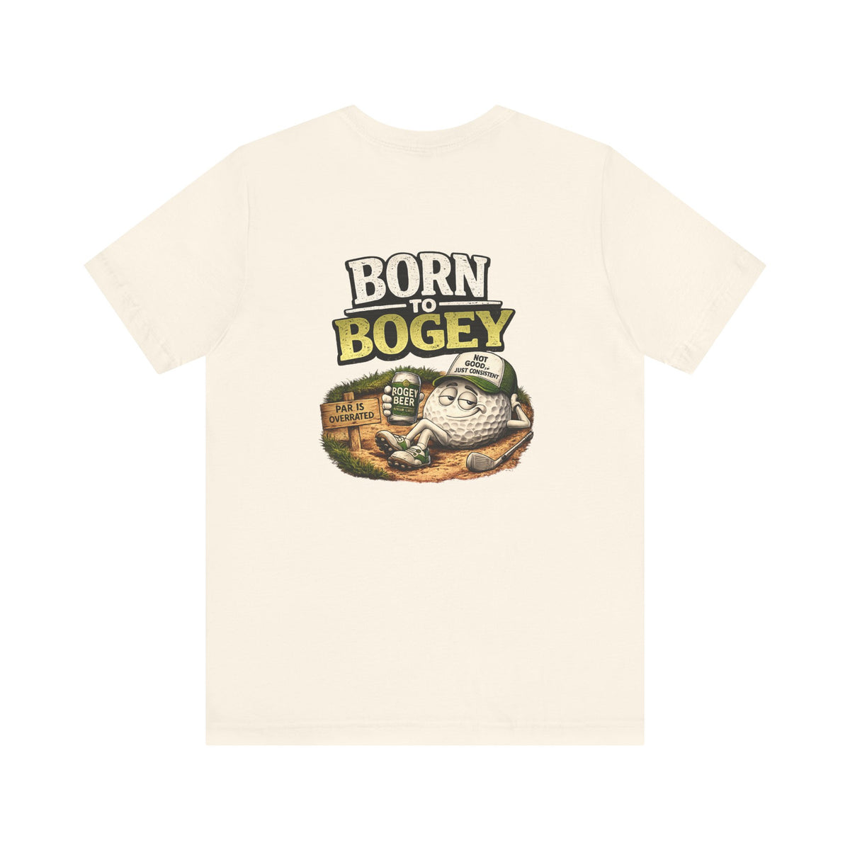 Born to Bogey T-Shirt | Golf Cartoon Logo, Back Nine Golf Club