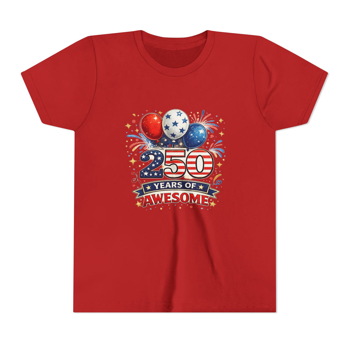 250 Years of Awesome Youth Tee | Patriotic Birthday Independence Day