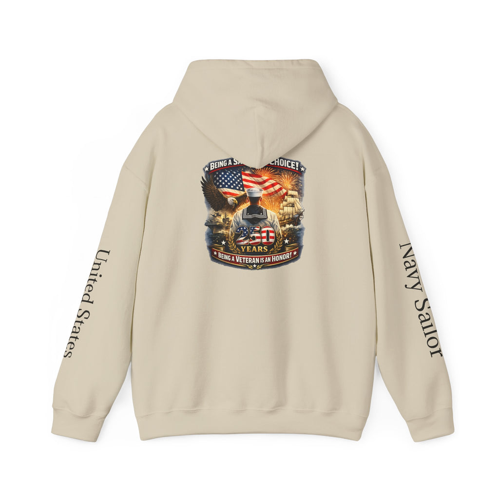 Navy Sailor American Flag Skull Hoodie | Veteran Tribute Hoodie