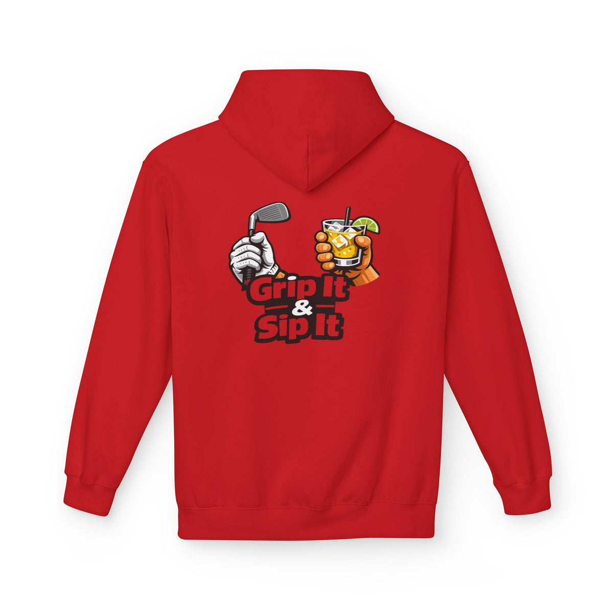 Grip It & Sip It Golf Hoodie | Golf Club and Cocktail Design